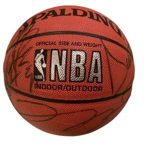 Chicago Bulls 1998 Team Autograph Basketball Michael Jordan Scottie Pippen Champ